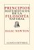 PRINCIPIOS MATEMATICOS DE LA FILOSOFIA NATURAL NEWTON ISAAC SIR