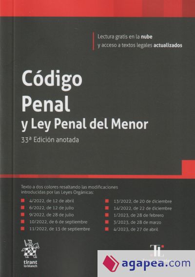 CODIGO PENAL Y LEY PENAL DEL MENOR FRANCISCO JAVIER ALVAREZ GARCIA