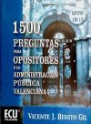 1500 preguntas para opositores a la Administración Pública Valenciana, grupos A-B-C y D