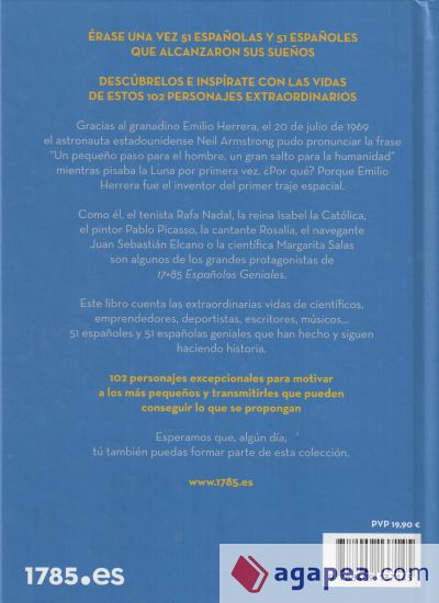 17+85 españoles geniales: 102 personas extraordinarias que alcanzaron sus sueños