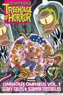 Portada de The Simpsons Treehouse of Horror Ominous Omnibus Vol. 1: Scary Tales & Scarier Tentacles