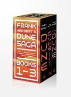 Portada de Frank Herbert's Dune Saga 3-Book Boxed Set: Dune, Dune Messiah, and Children of Dune