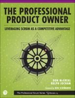 Portada de The Professional Product Owner: Leveraging Scrum as a Competitive Advantage