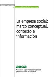 Portada de La empresa social: Marco conceptual, contexto e información