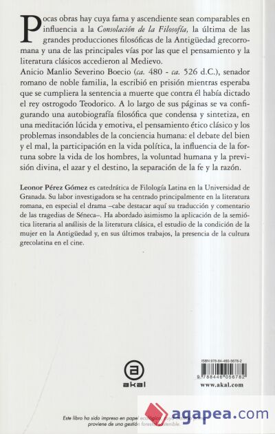 CONSOLACION DE LA FILOSOFIA CONSOLACION DE LA FILOSOFIA