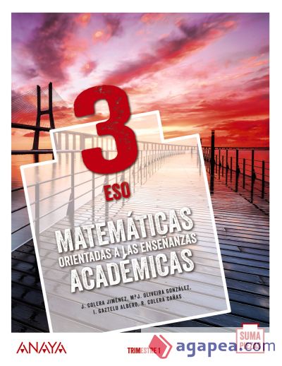 Matemáticas orientadas a las Enseñanzas Académicas 3. (Trimestres - Colegios Bilingües)