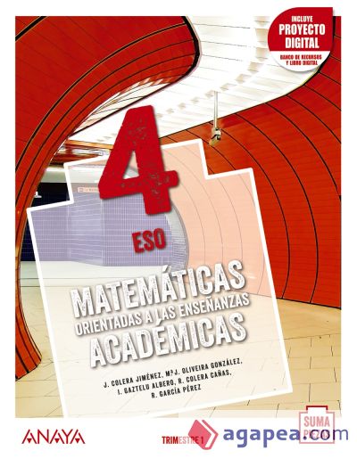 Matemáticas orientadas a las Enseñanzas Académicas 4. Trimestres