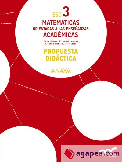 Matemáticas orientadas a las enseñanzas académicas 3. Propuesta didáctica