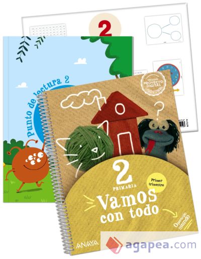 Vamos con todo 2. Primer trimestre. + Punto de lectura 2 + Material manipulativo