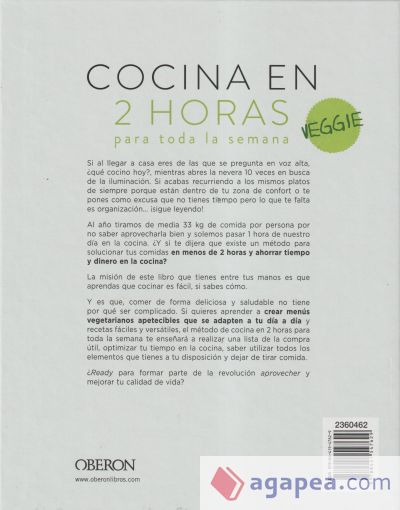 Cocina en 2 horas para toda la semana. Veggie