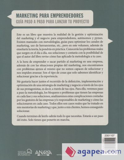 Marketing para emprendedores. Guía paso a paso para lanzar tu proyecto