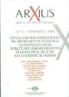 ARIXUS NÂº 15. ESPECIAL JORNADES INTER. DTO. SOCIOLOGIA I ANTROPOLOGIA SOCIAL