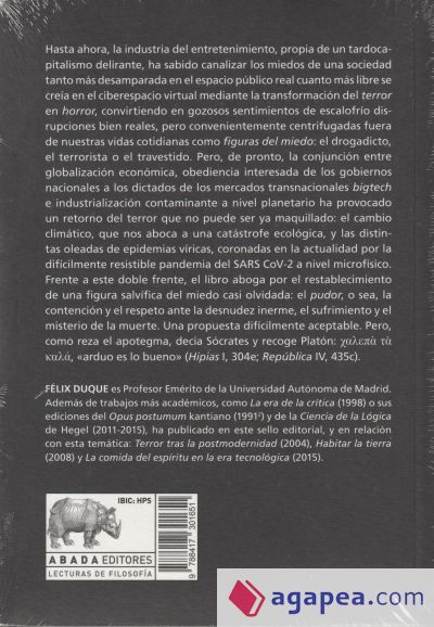 Las figuras del miedo: Derivas de la carne, el demonio y el mundo