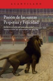 Portada de Pasión de las santas Perpetua y Felicidad