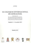 Actas IX Coloquio Internacional de Genealogía
