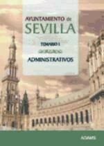 Portada de Administrativos, Ayuntamiento de Sevilla. Materias comunes. Temario 1