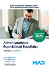 Administrativo/a Especialidad Estadística. Temario volumen 1. Administración General del Estado