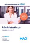 Administrativo/a. Temario volumen 1. Diputación Provincial de Cádiz