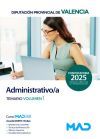 Administrativo/a. Temario volumen 1. Diputaci&oacute;n Provincial de Valencia