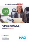 Administrativo/a. Temario volumen 2. Diputación Foral de Bizkaia