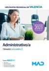 Administrativo/a. Temario volumen 2. Diputación Provincial de Valencia