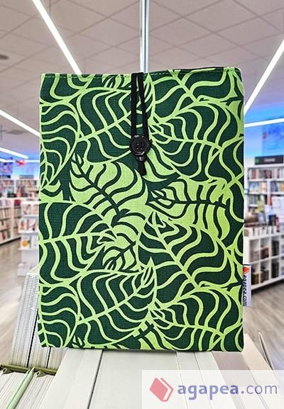 Funda de libro. Selva verde