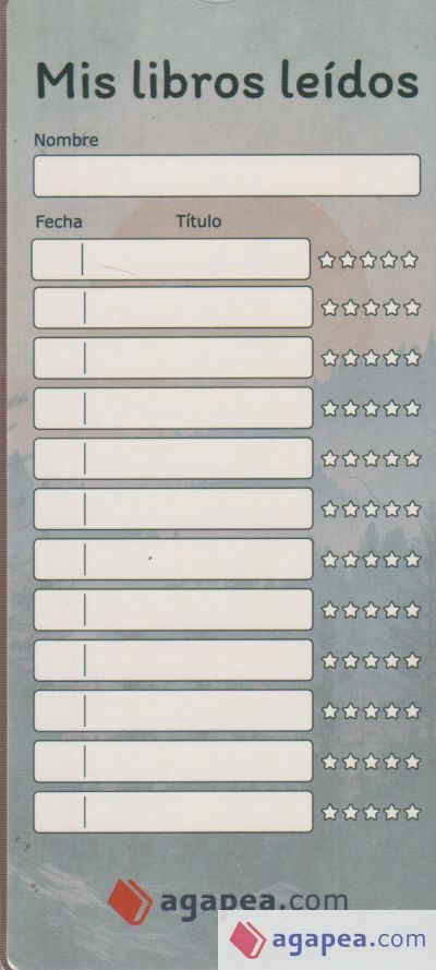 Marcap&aacute;ginas Reading Tracker Bosque