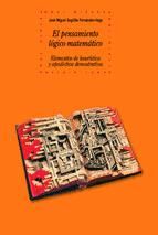 Portada de El pensamiento lógicomatemático (Ebook)