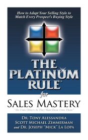 Portada de The Platinum Rule for Sales Mastery Hardback Book