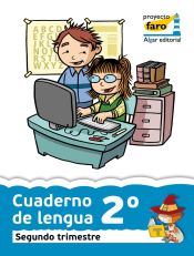 Portada de Cuaderno de lengua. 2 trimestre. 2 Primaria