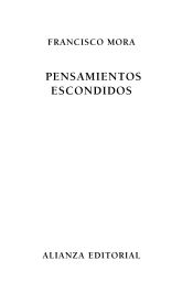 Portada de Pensamientos escondidos