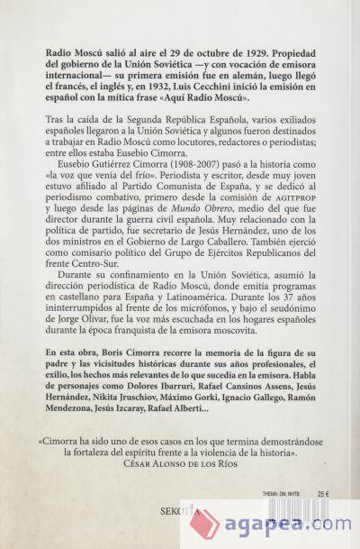 Radio Moscu. Eusebio Cimorra 1939 1977