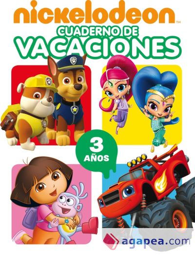 Cuaderno de vacaciones Nickelodeon. 3 años