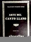 Portada de ARTE DEL CANTO LLANO