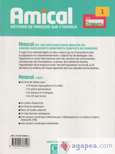 Amical 1 A1 - Livre + CD(9782090386028)