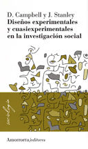 Portada de Diseños experimentales y cuasiexperimentales en la investigación social