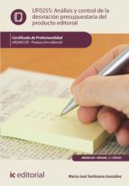 Portada de Análisis y control de la desviación presupuestaria del producto gráfico. ARGN0109 (Ebook)