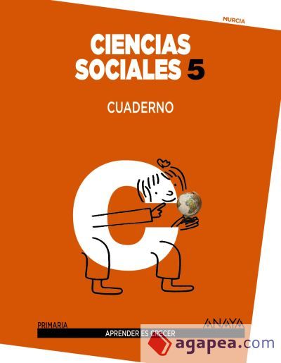 Aprender es Crecer, ciencias sociales, 5 Educaci&oacute;n Primaria (Murcia). Cuaderno