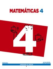 Portada de Matemáticas, 4 Primaria