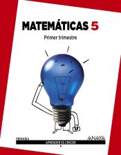 Portada de Matemáticas, 5º Primaria, primer trimestre