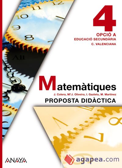 Matemàtiques 4. Opció A. Materia per al professorat