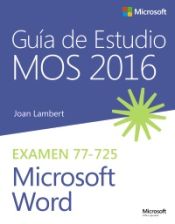 Portada de Guía de Estudio MOS 2016 para Microsoft Word