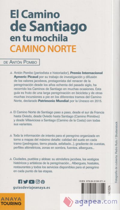 El Camino De Santiago En Tu Mochila Camino Norte Anton Pombo Rodriguez 9788491583714 9622