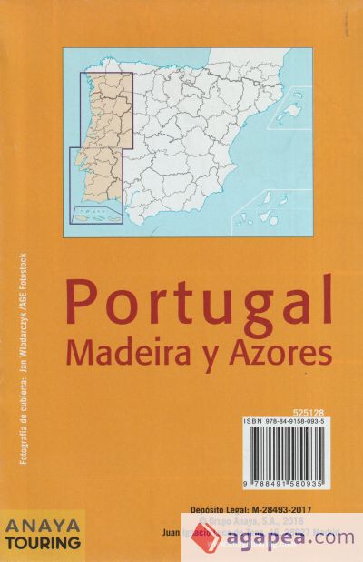 Mapa de carreteras de Portugal, Madeira y Azores 1:340.000 - (desplegable)