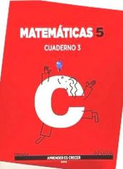 Portada de Cuaderno de matemáticas 3, 5º Primaria