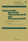 Angewandte Chemische Thermodynamik Und Thermoanalytik