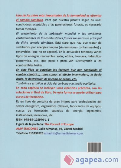 Cambio climático y energías renovables: Curso de formación con ejercicios prácticos resueltos