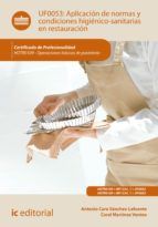 Portada de Aplicación de normas y condiciones higiénico-sanitarias en restauración. HOTR0109 (Ebook)