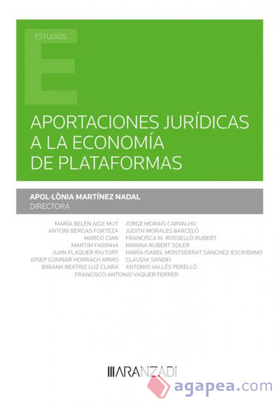 Aportaciones jurídicas a la economía de plataformas