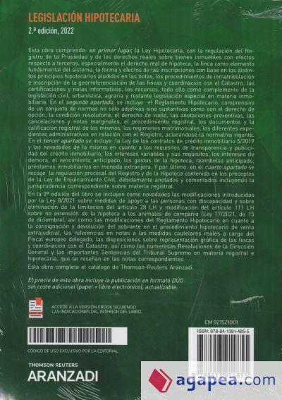 Legislación hipotecaria 2022 Legislación hipotecaria 2022